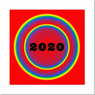 The Year 2020 in Rainbow Colors 2 Posters and Art